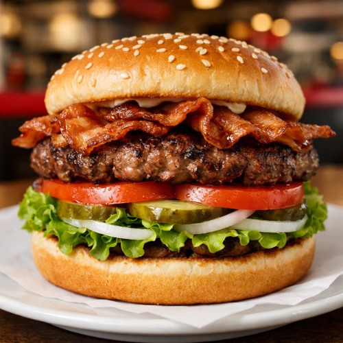 Bacon Double Hamburger portillo's burgers , portillo's menu , portillo's menu with prices