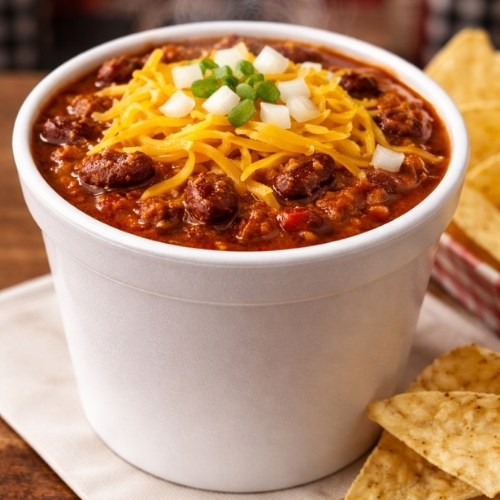 Cup Of Chilli Jumbo Cheese Sauce , Portillo's sides, portillo's food, portillo's menu with prices , portillo's menu , portillo's catering , portillo's breakfast menu