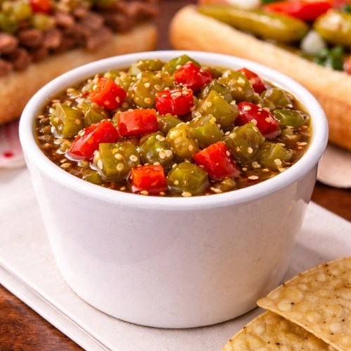 Hot Peppers, Giardiniera Sauce, Sweet Peppers, Gravy Bread, House Bread , Portillo's sides, portillo's food, portillo's menu with prices , portillo's menu , portillo's catering , portillo's breakfast menu