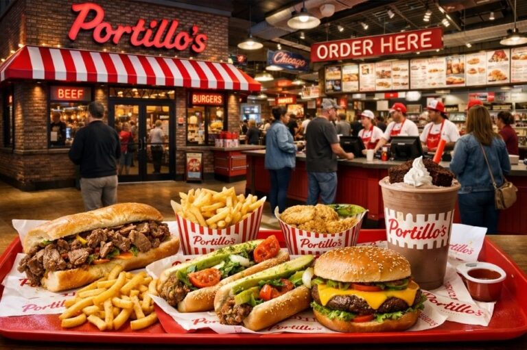 Menu For Portillo's Restaurant
